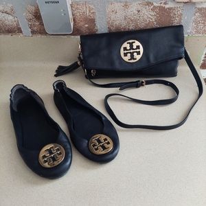Tory Burch set - flats and crossbody purse